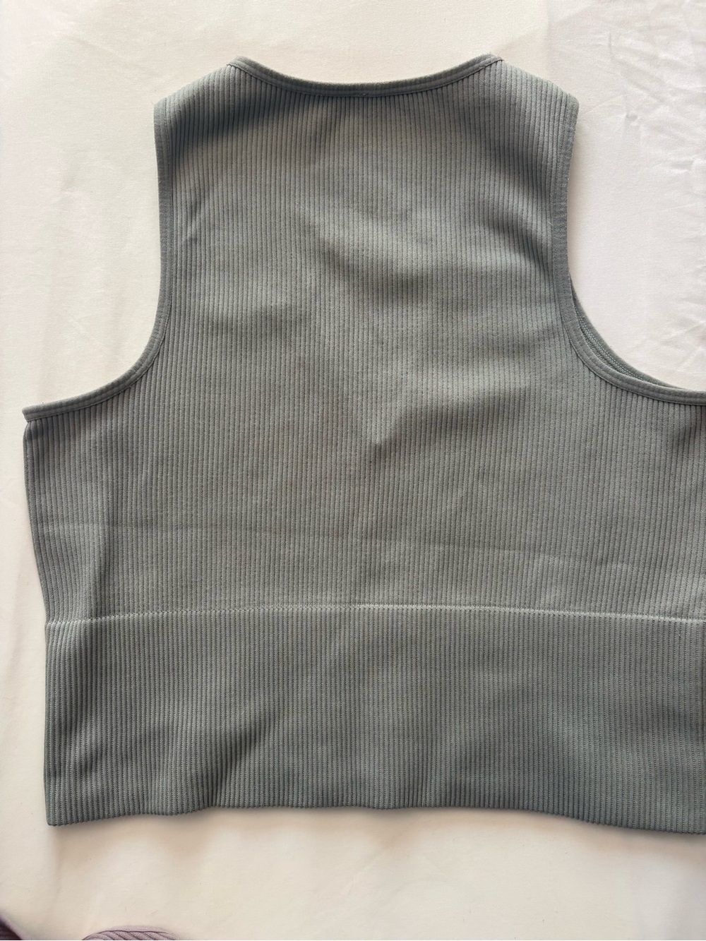 Garage Ribbed V-Neck Tank Tops in Sage and Mauve (set of 2) - Picture 4 of 6
